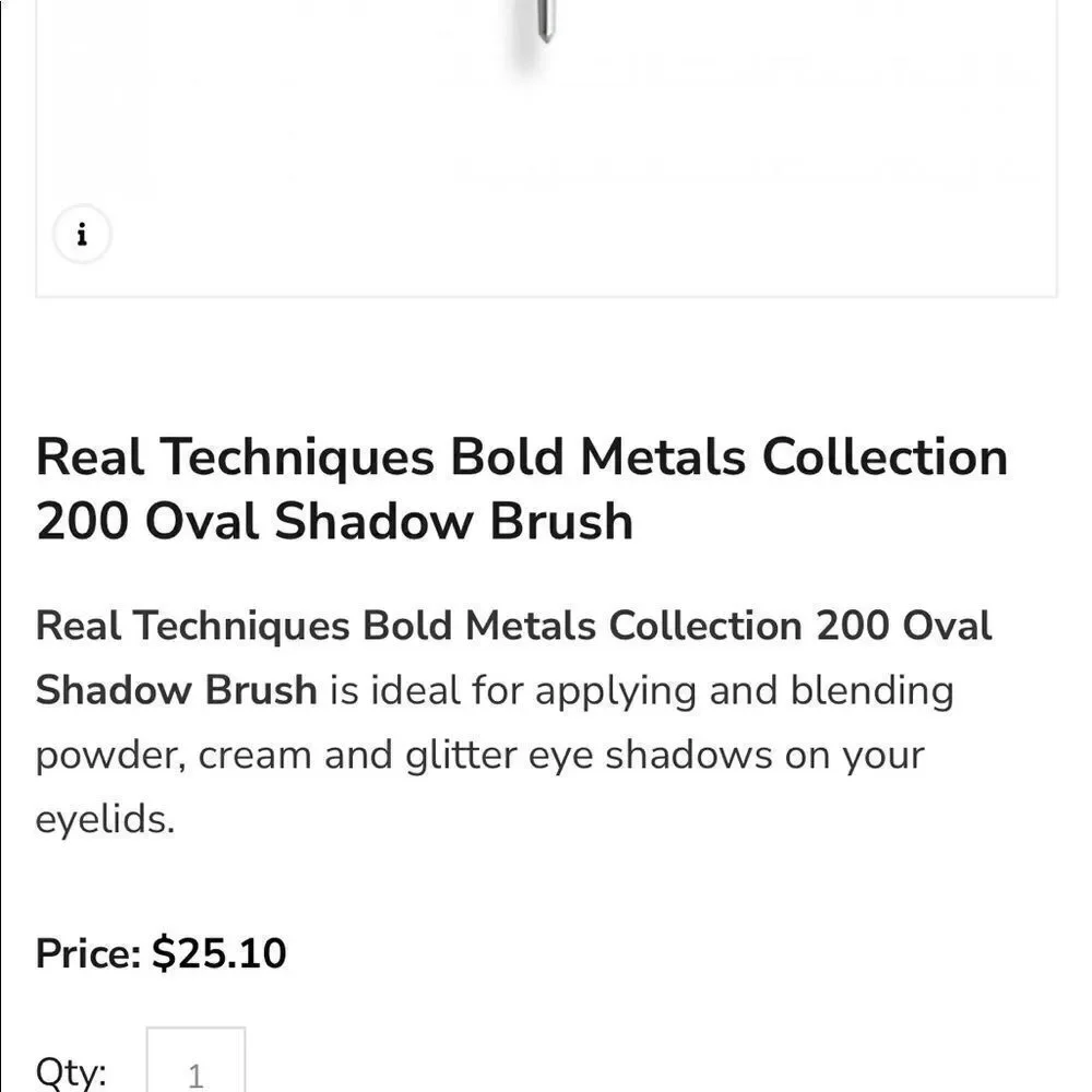 Real Techniques Bold Metals Collection 200 Oval Shadow Brush